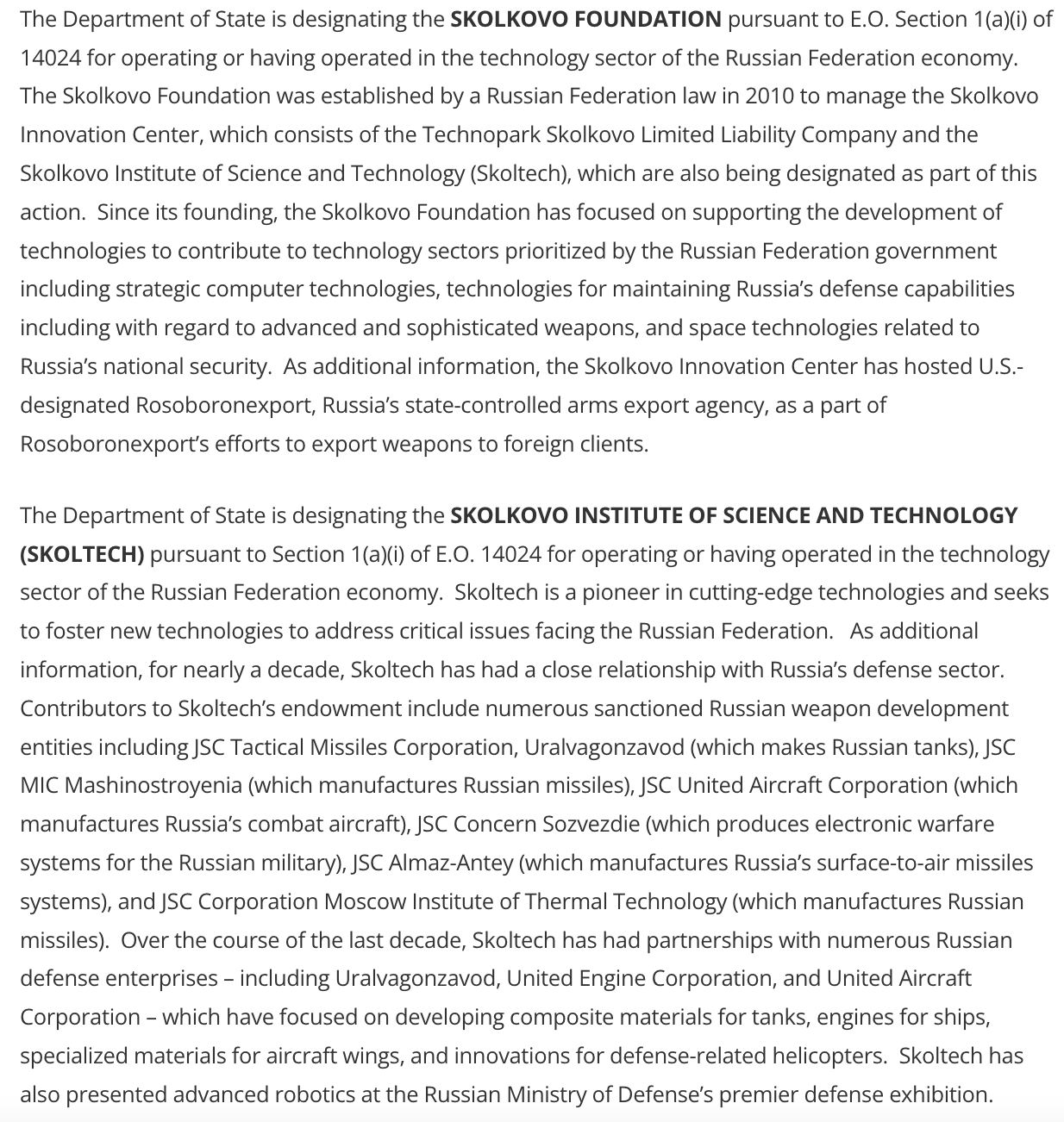 Аркадій Дворкович публічно підтримав напад РФ на Україну, брав участь у розробці російських військових технологій у якості голови фонду "Сколково"