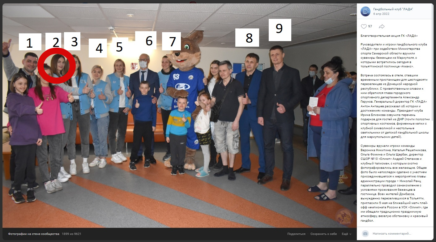 Вероніка Нікітіна участь в акції, спрямованій на виправдання російської агресії проти України